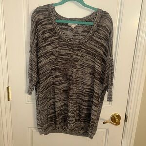 BCBGeneration Women's Gray Oversized and Long Sweater Size Small.